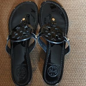 Tory Burch Miller sandals- Patent black